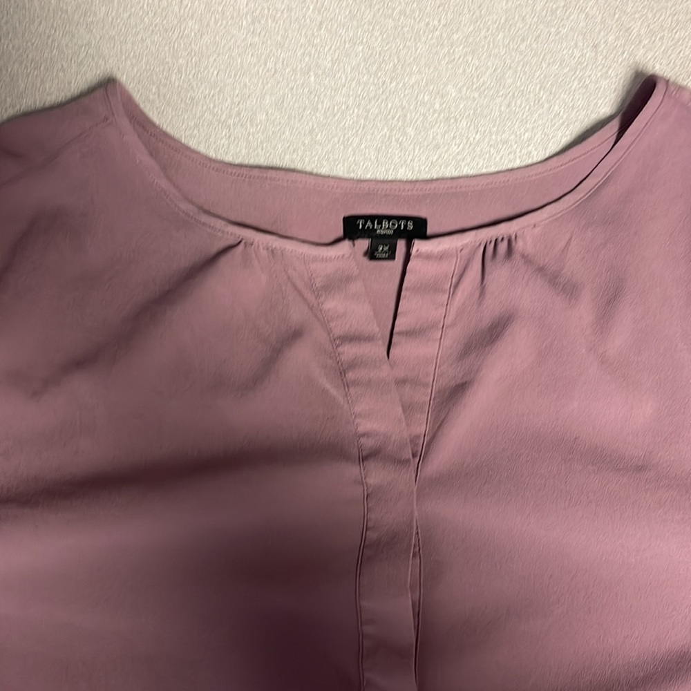 Talbots mauve pink blouse - Picture 5 of 5